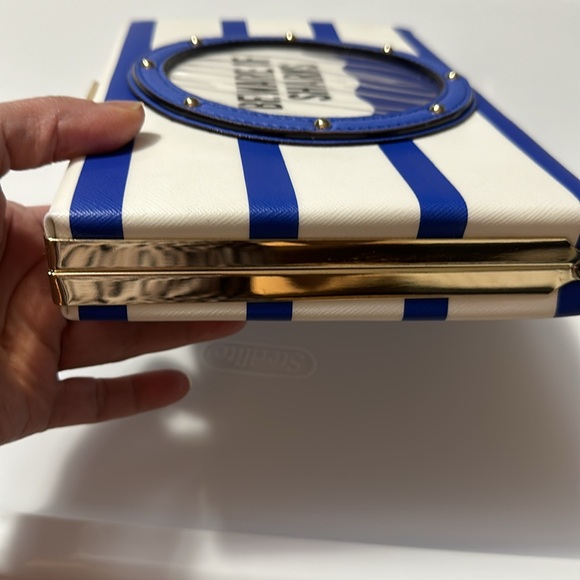 🦈🦈Kate Spade Emanuelle NWOT-Beware Of Sharks Shoulder Bag /Clutch Bag 🦈 - Picture 6 of 8